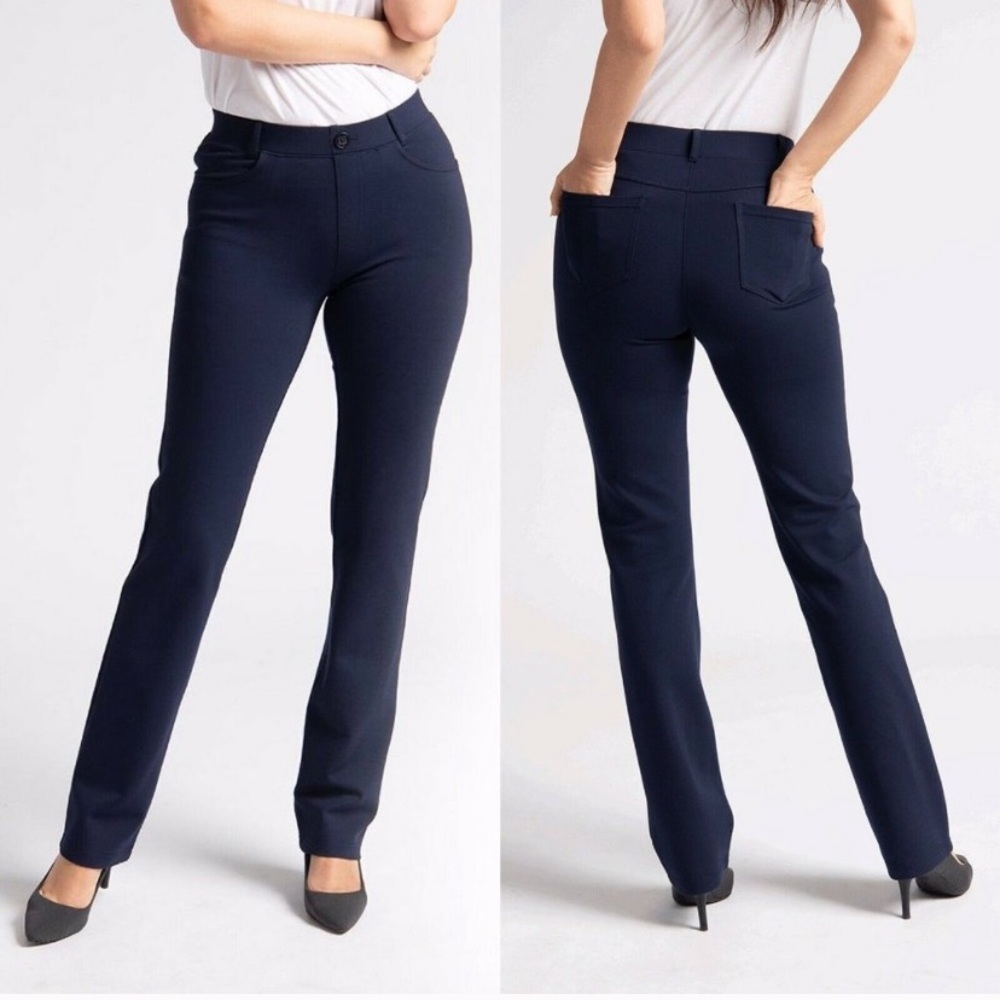 Betabrand Straight Leg Classic Dress Yoga Pants - Picture 1 of 8